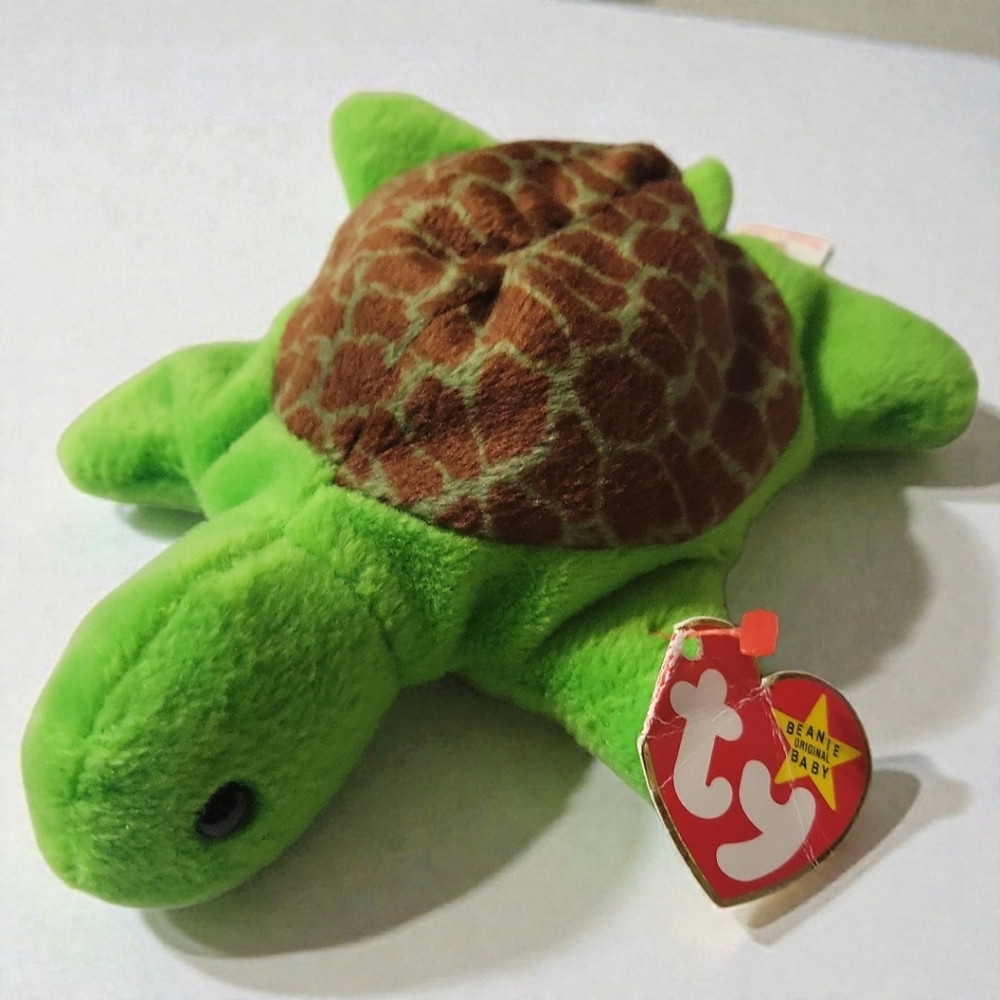 Vtg Ty Beanie Baby Speedy Green Turtle Tush Tag 93 Hang Tag 94 Errors!